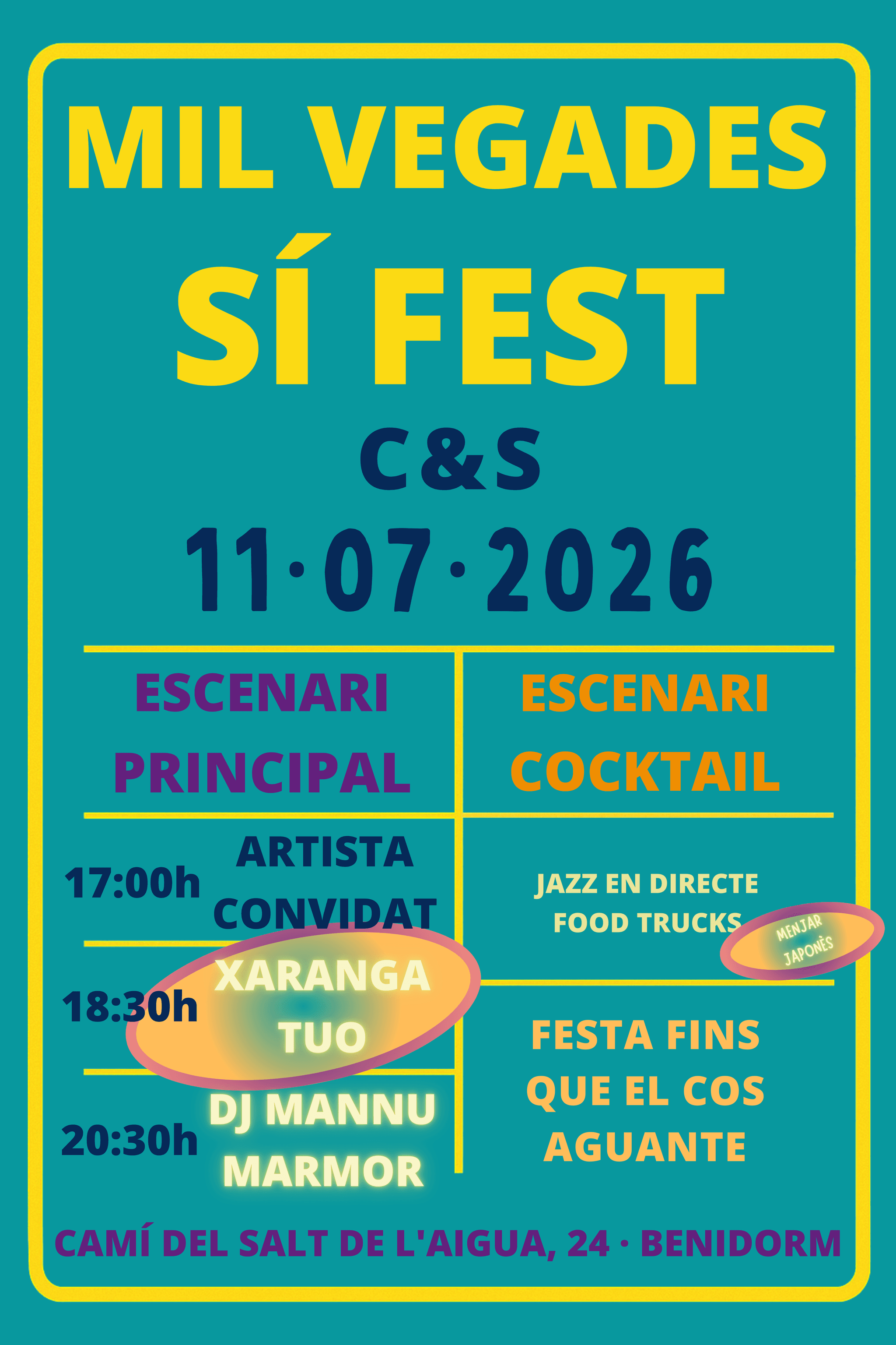 Cartell Mil Vegades Sí Fest